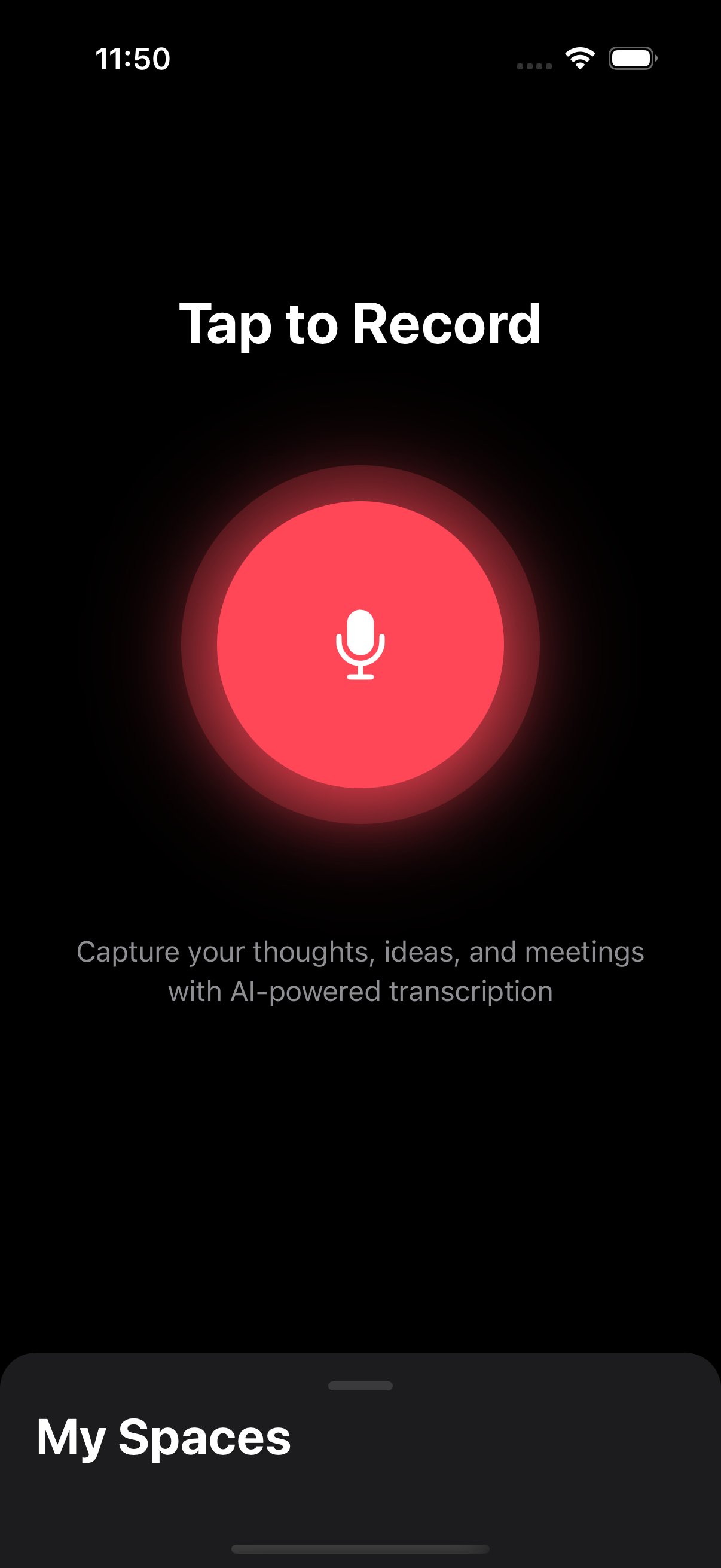 Real-time transcription in progress