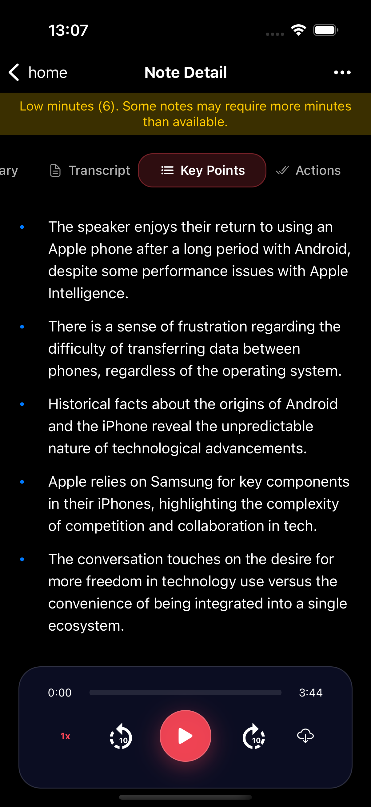 Spaces organization view